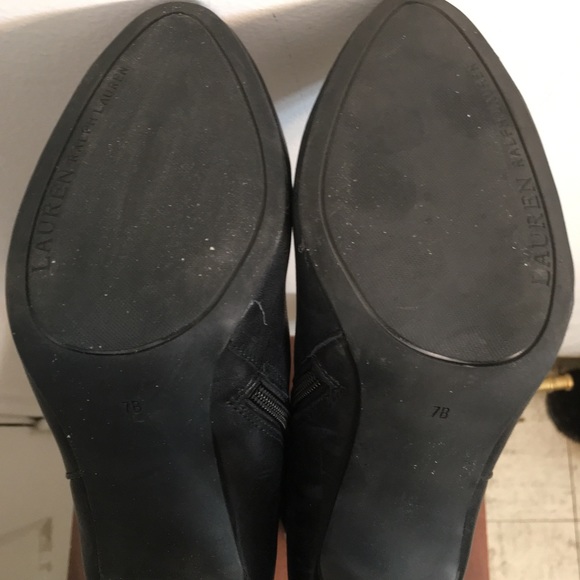 Lauren Ralph Lauren Knee Leather Boots Size 7B - Picture 6 of 15